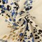 Ivory-Blue-Multi Abstract Printed Poly Chiffon Woven Fabric By the Yard